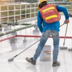 aplicação de impermeabilização em laje