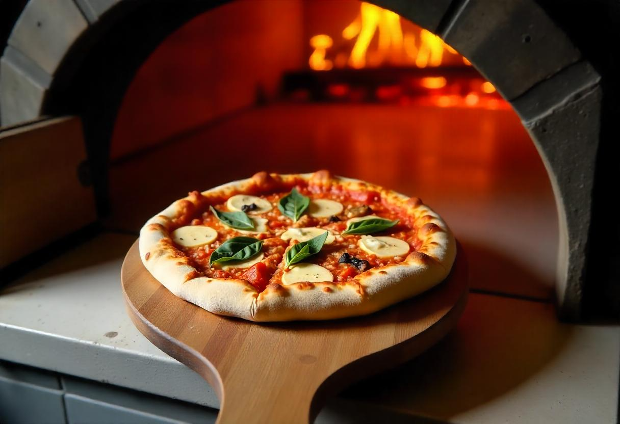 Imagem de forno de pizza, de concreto refratario